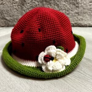 Seattle Hats Knit Crochet Bucket Hat Baby Toddler Girl Watermelon Flower Ladybug